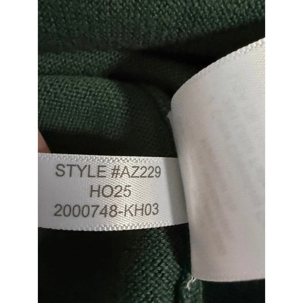 J. Crew Cotton Crewneck Sweater Tee Hunter Green Knit M